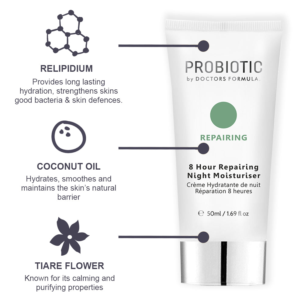 Doctors Formula - Probiotics - 8 Hour Repairing Night Moisturiser 50ml - Doctors Formula
